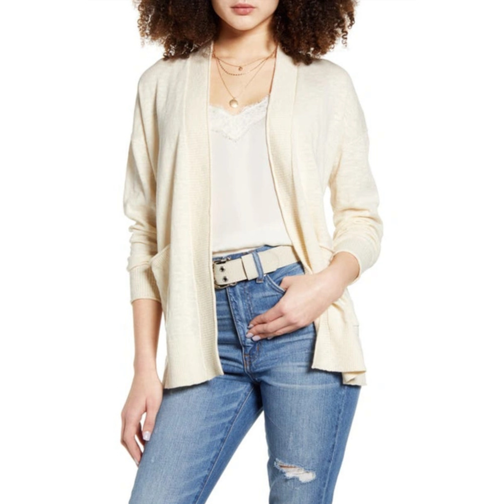 Madewell Bradley Cardigan Sweater in Antique Cream Size XXL